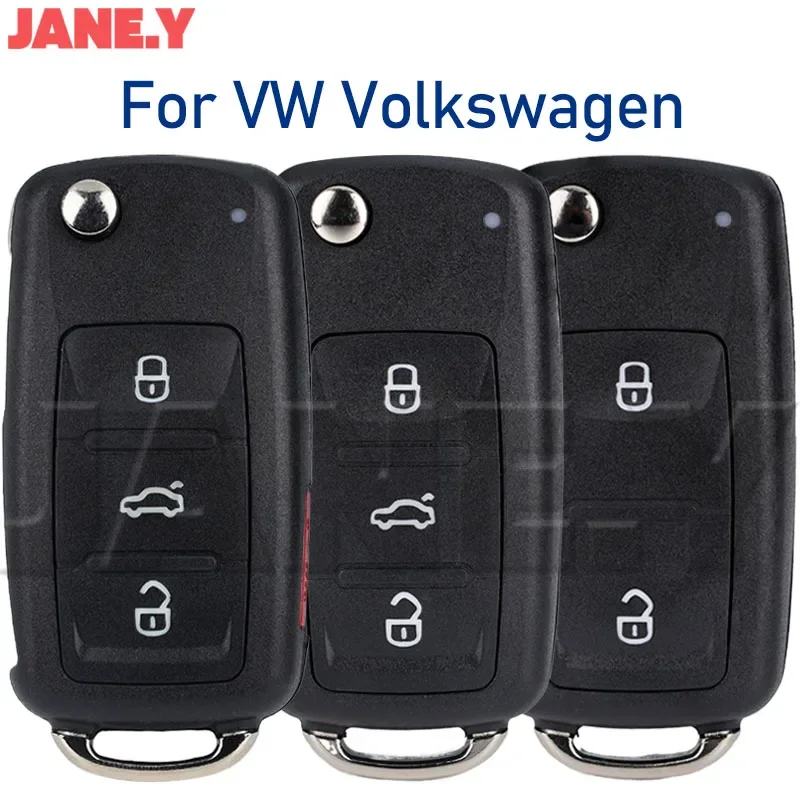 Smart Remote Car Key Fold Shell Case Fob For Volkswagen VW Golf Mk6 Tiguan Passat CC SEAT Skoda Octavia 5K0837202AD 2/3/4Buttons