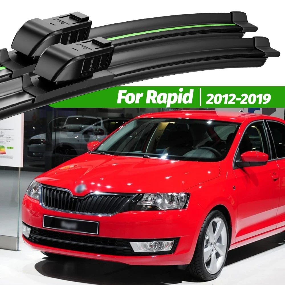 

For Skoda Rapid NH1 NH2 NH3 2012-2019 2pcs Front Windshield Wiper Blades 2013 2014 2016 2017 2018 Windscreen Window Accessories