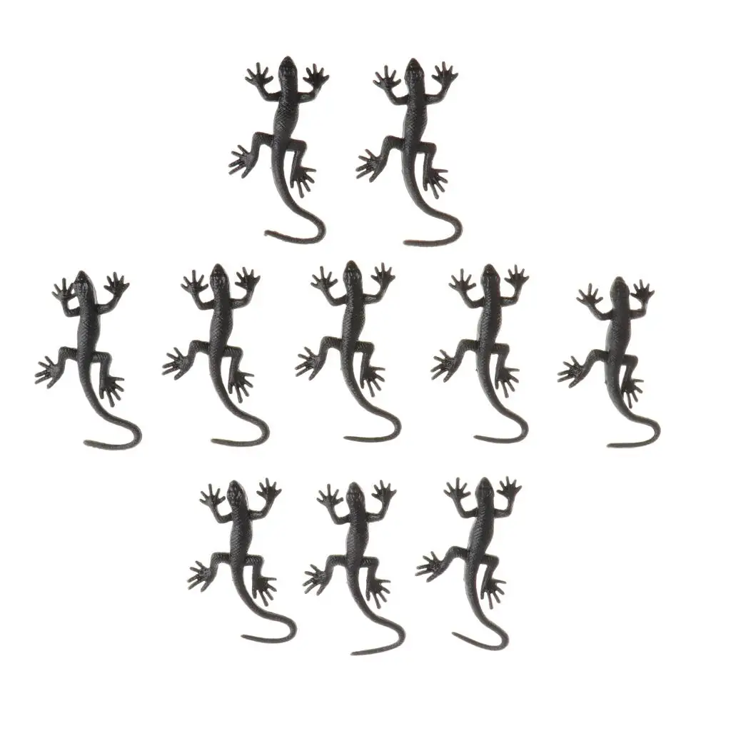 10 Stuks Levendig Reptiel Dier Rubber Gekko Model Figuur Kinderen Leren Speelgoed 5X3Cm