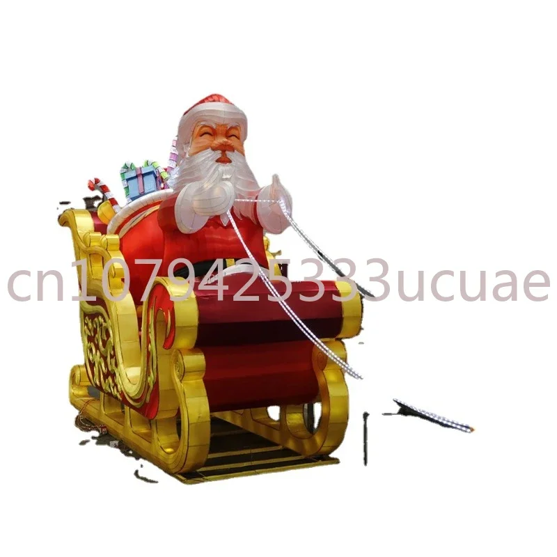 Christmas Lanterns christmas lights outdoor decoration Santa Claus Carriage and fawn