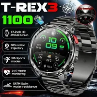 Nuevo Reloj Inteligente Militar T-Rex3 Ultra 1100Mah para Hombre, Pantalla AMOLED de 1.7'', GPS, Resistente al Agua 5ATM, Brújula, Linterna LED, Compatible con iOS, 2026
