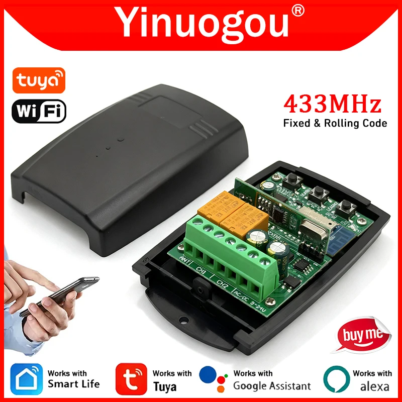 tuya-wifi-interruptor-inteligente-433mhz-universal-porta-da-garagem-receptor-de-controle-remoto-43392mhz-codigo-de-rolamento-fixo-multi-marca-controlador