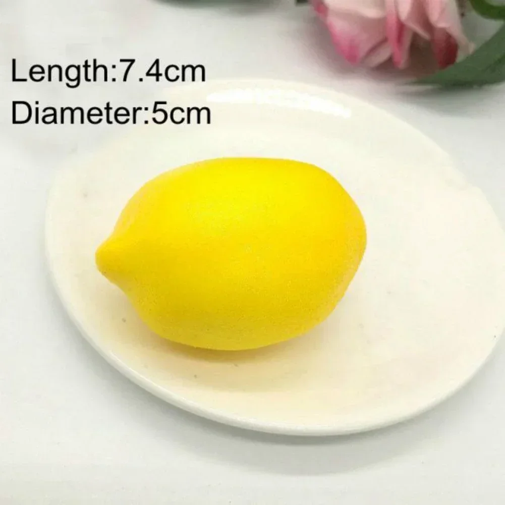 1 Pc Artificial Yellow Lemon Fruit Realistic Simulation Wedding Party Kitchen Cabinet Dining Table Summer Mall Market Decoration