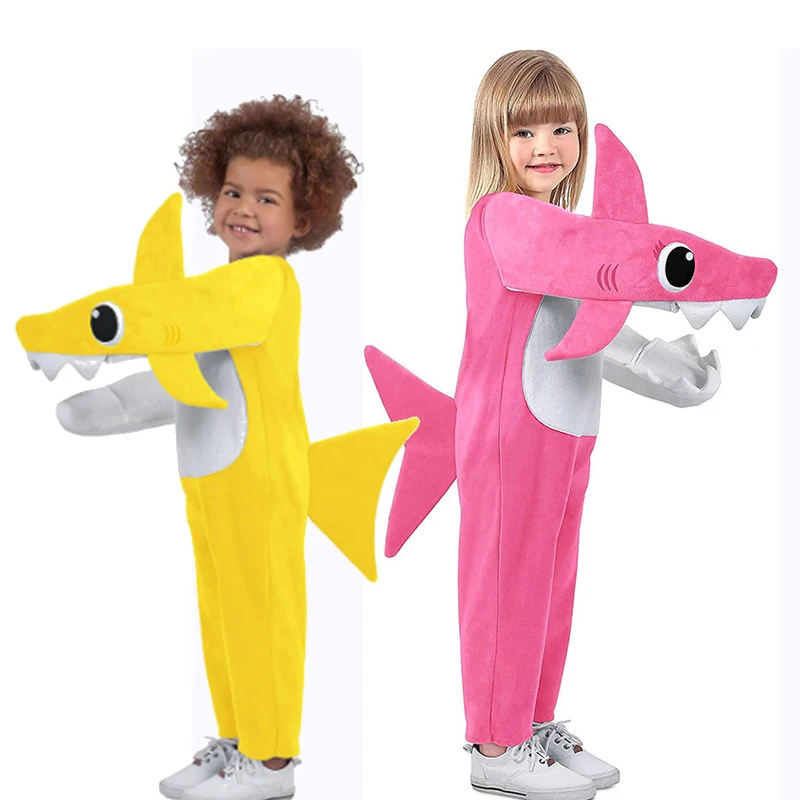 New children\'s shark costume Halloween shark costume marine animal Baby Sharks shark family party performance costume