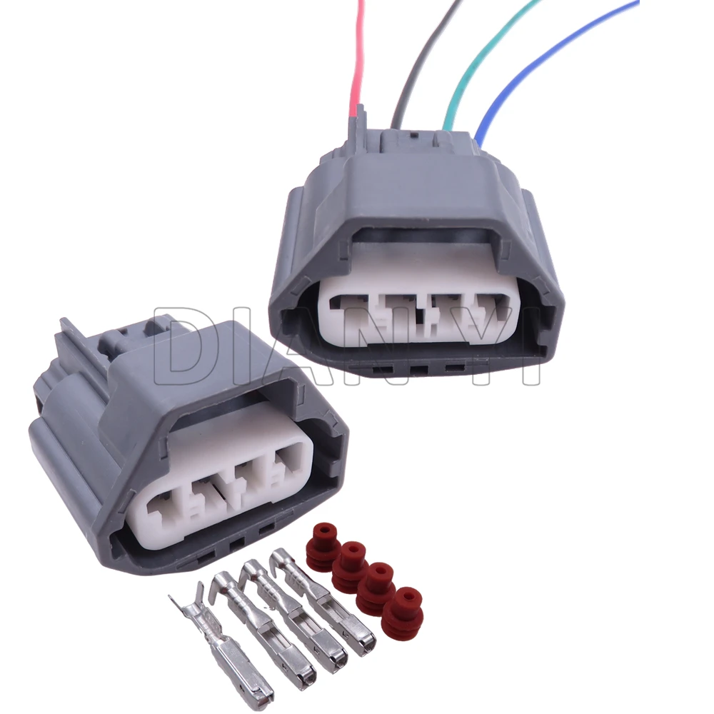 

1 Set 4 Way AC Assembly Auto Wiring Terminal Connector For ETC 7283-5885-30 Air Pressure Sensor Sockets with Cables