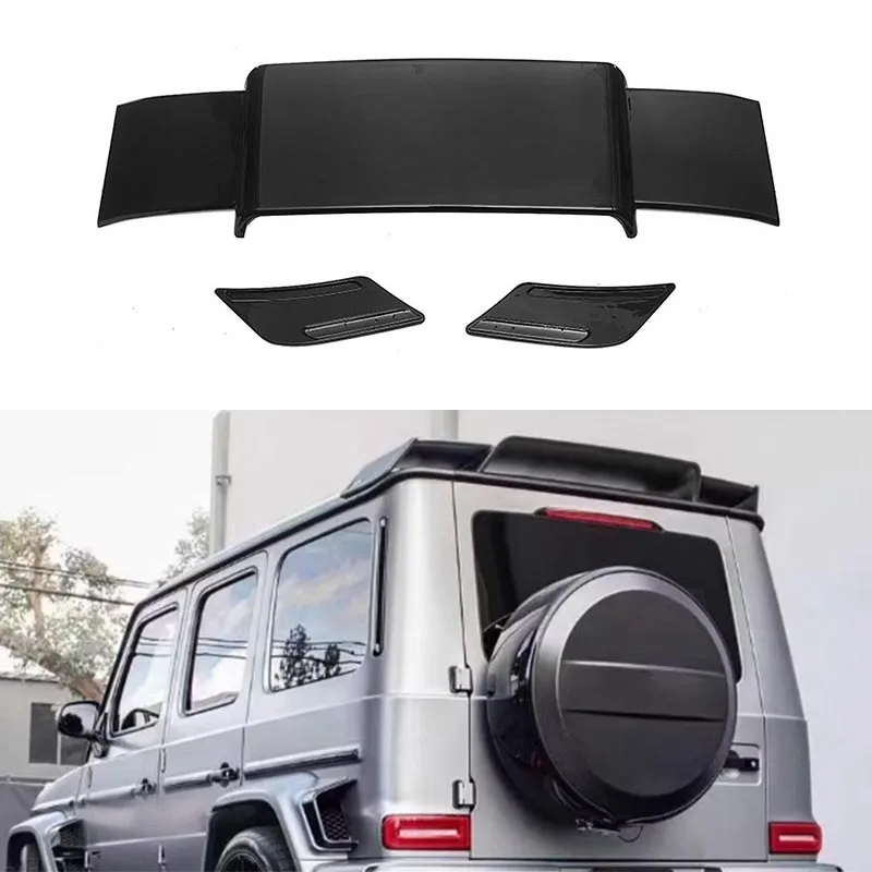 Rear Wing Trunk Spoiler Decklid Lid Trim Splitter Lip For Mercedes Benz G Class W464 G63 G500 G350 G550 2018-2024 Glossy black