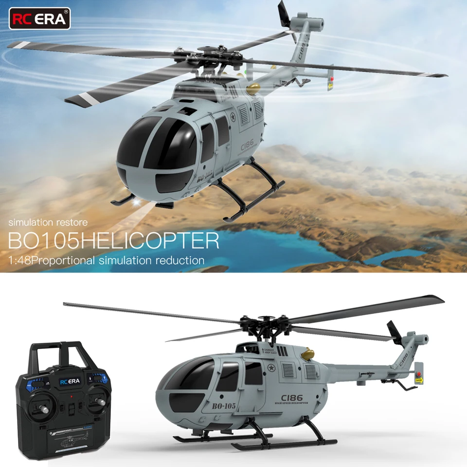 C186 RC ヘリコプター 2.4 グラム 4CH BO105 飛行機 4 プロペラ 6 軸
