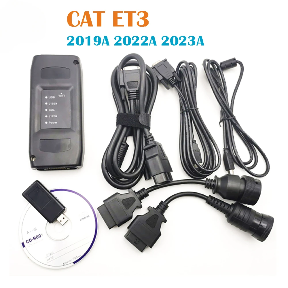 For CAT ET3 Adapter Wireless Truck Diagnostic Tool 2023A 2022A 2019A Communication J1939 Support Wifi ET3 Heavy Duty Scanner