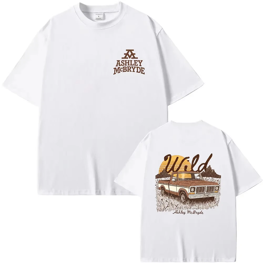 WILD Ashley McBryde pure Cotton T-shirt 2026 NEW Tour Graphic Print Tees Fashion Streetwear Women Men Casual O-Neck Tops Summer