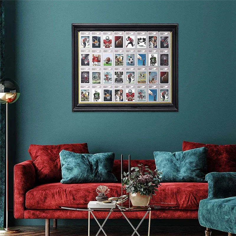 A19E-30 Pcs Trading Cards Protector Case Acrylic Clear Graded Card Holders With Label Position Hard Card Sleeves