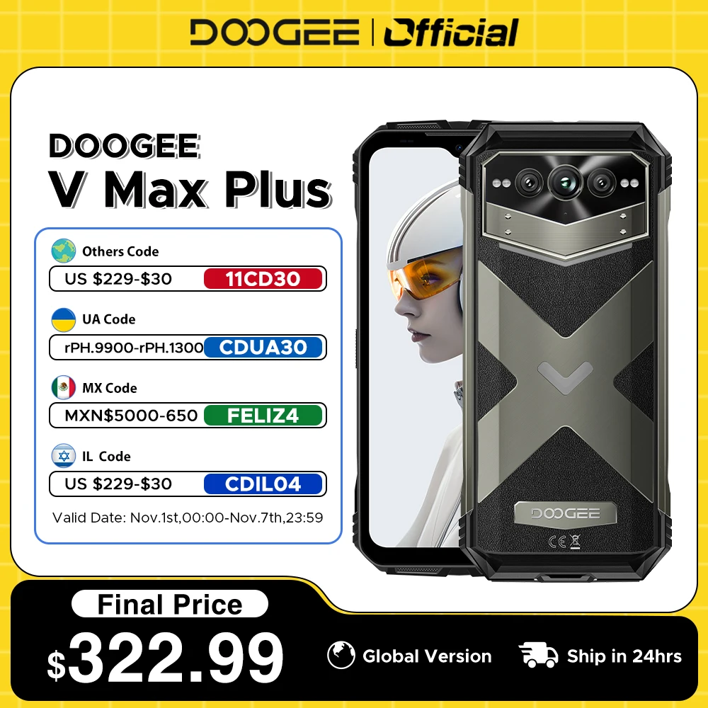 Global Version DOOGEE V Max Plus Rugged Phone 6.58