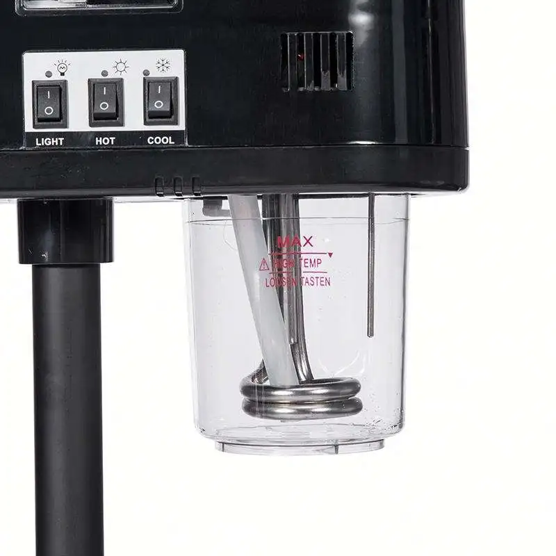 Semprotan Dingin dan Panas Uap Wajah Hitam Tabung Ganda Pembersih Wajah Pemutih Pelembab Dalam dan Salon Kecantikan Aromaterapi Herbal