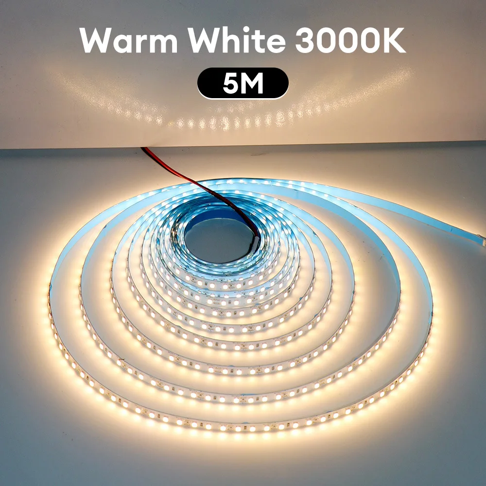 5M 600LEDs LED Strip DC12V Home Lamp Strip Super Bright Adjustable LED Strip Light Flexible And Cuttable Soft Lamp Bar