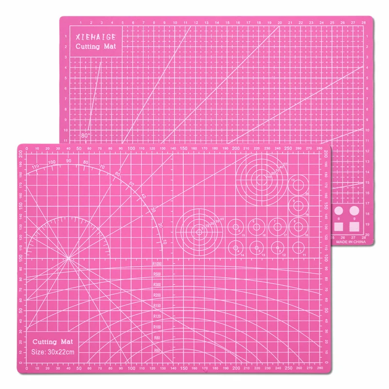 A4 cutting pad manual desktop art paper cutting carving knife table double-sided ruler cutting board pvc  cutting mat