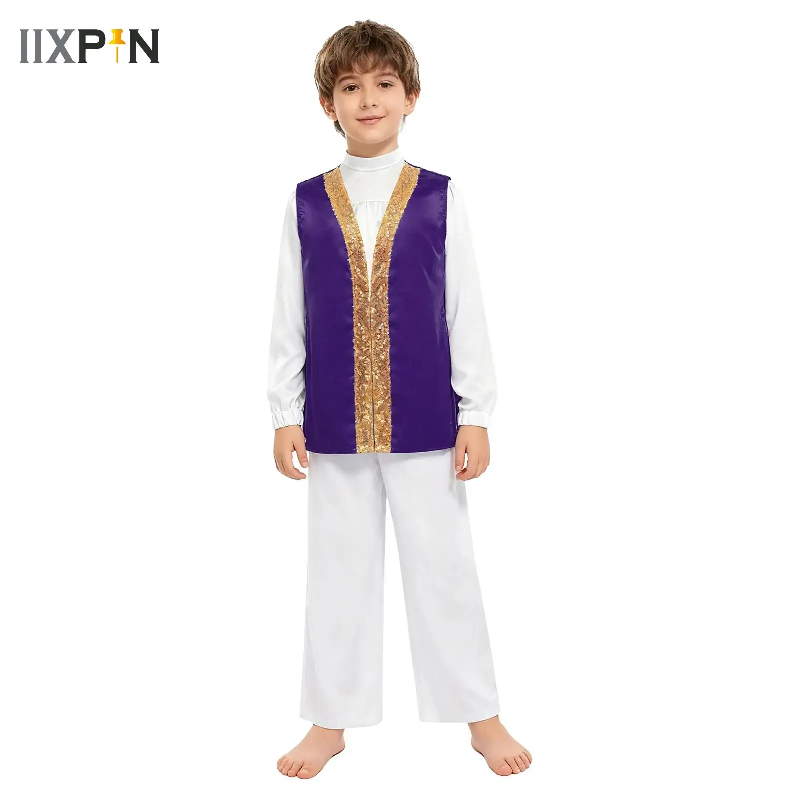 

Boys Church Choir Performance Outfits Girls Liturgical Dance Outfit Worship Dancewear Halloween Fancy Dress Up Theme Party Suit
