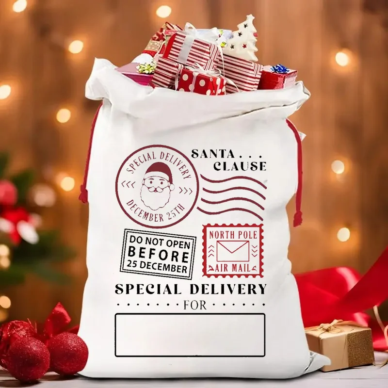 

30x40cm Santa Clause Gift Bag for Kids Christmas Sack Perfect Festive Occasion Parent Gift Bag for Family Christmas Decoration