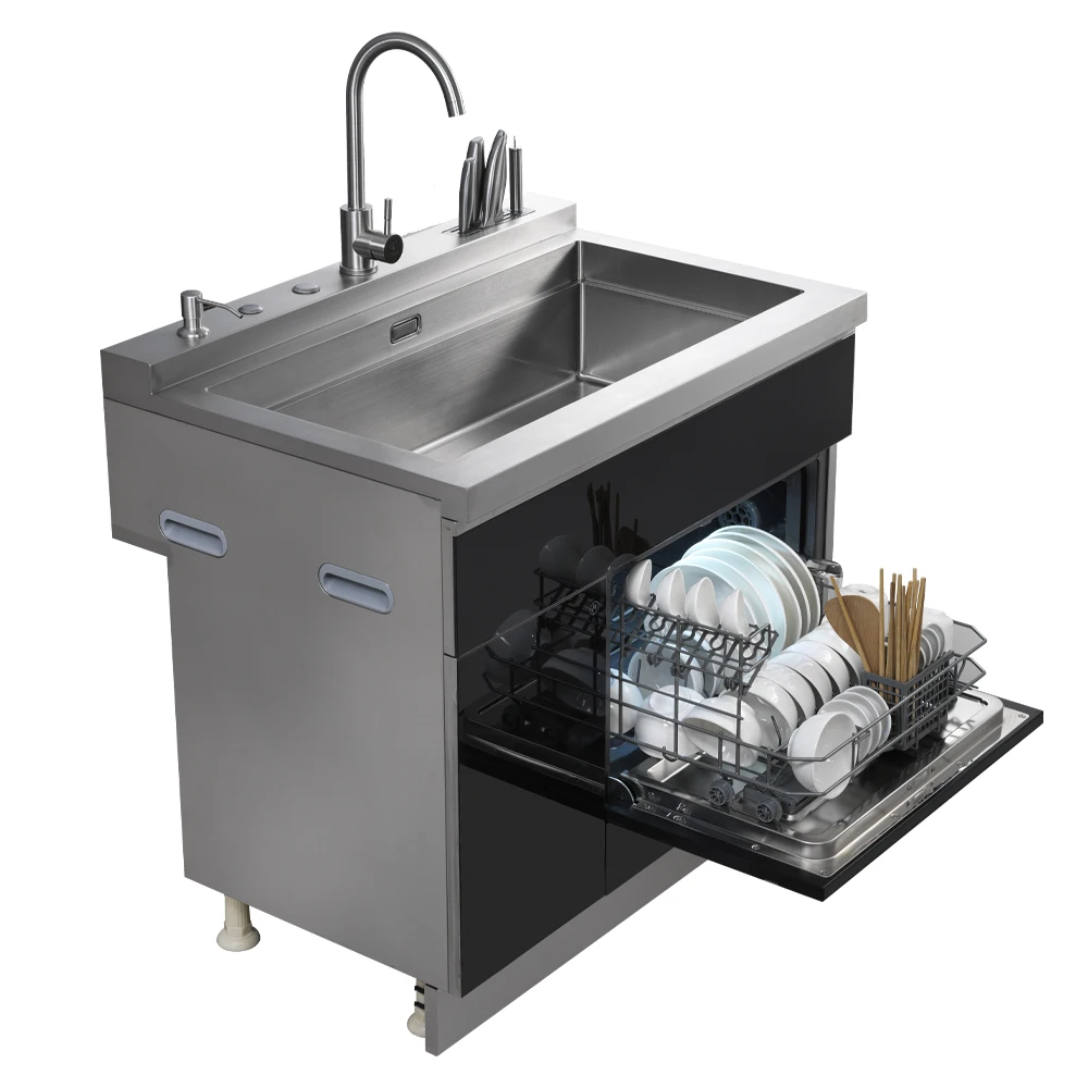 Stainless Steel Modern Luxury Smart 3-in-1 Built-in Dishwasher Kitchen Sink