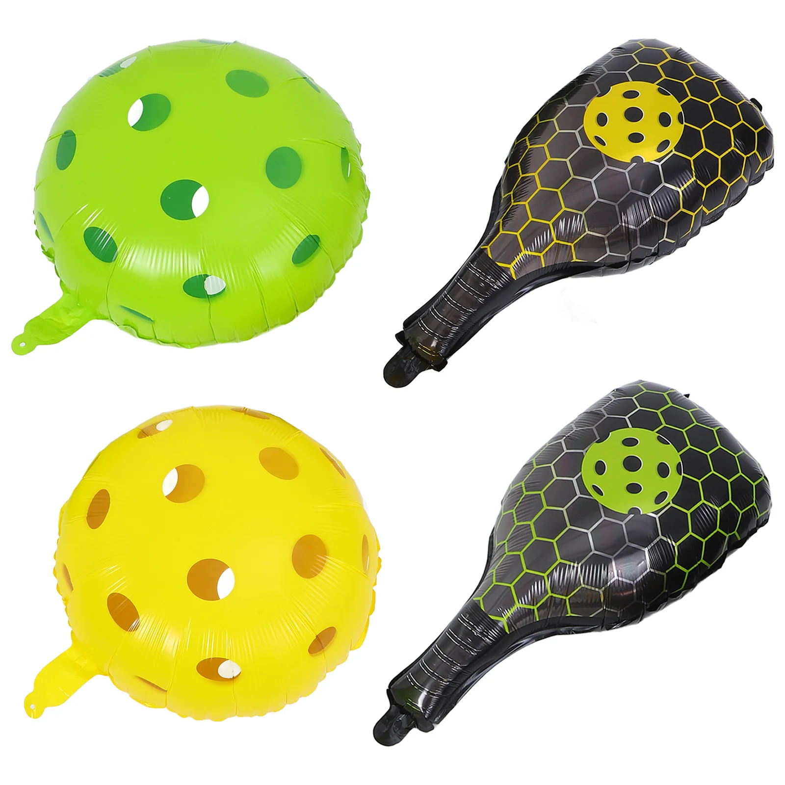 4 Pcs Punching Balloon Toy Fan Party Balloons Bounce Hollowed Supplies Pickleball Themed