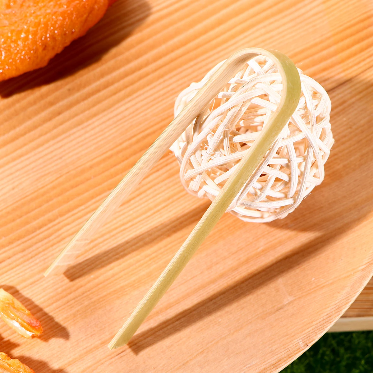 

16 PCS Anti-scald Food Clip Bamboo Bread Tongs Serving Clips Mini for Kitchen Supplies Wooden