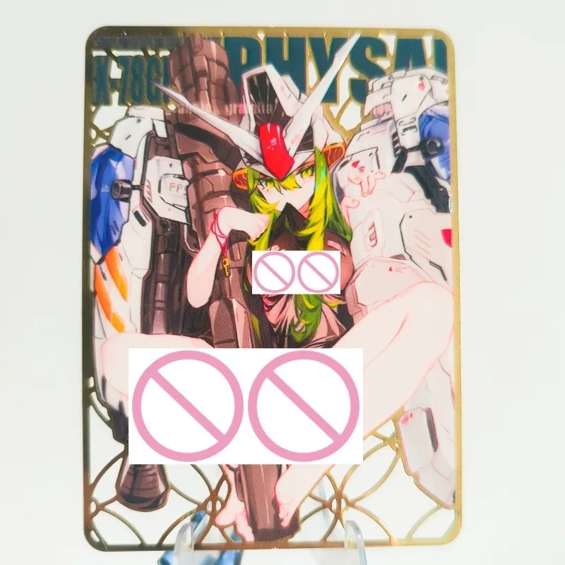

ACG Mobile Suit Gundam 0083: Stardust Memory Series Mecha Musume Hollow Metal Card — Металлическая карта-закладка для аниме-игр, коллекционная карта-игрушка