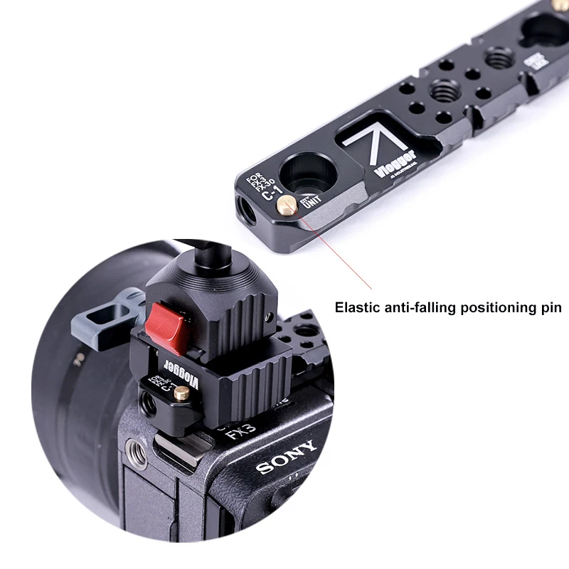 DSLR Camera Rig Mini Quick Release NATO Rail 89mm for Sony FX30 / FX3 Cold Shoe 74mm NATO Rail Accessories