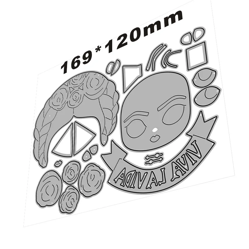 2024 New Rose Girl Spanish Metal Cutting Dies for Scrapbooking Paper Craft and Card Making Embossing Decor No Stamps