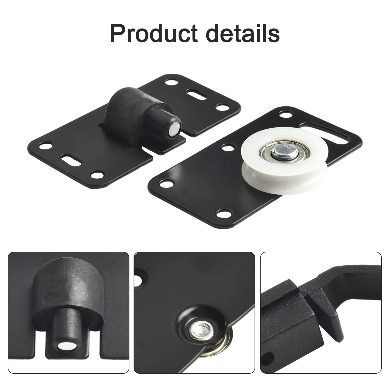 Sliding Door Roller Mute Nylon Wheels Gear Track Kits 30mm Furniture Roller For Cabinets Windows Closets Wardrobes Hardware