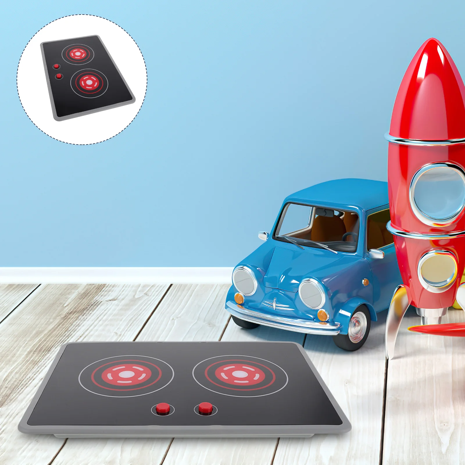 

Realistic Simulated Induction Cooker Kitchen Pretend Burner With Light Sound Kids Cooking Play Easy Assembly