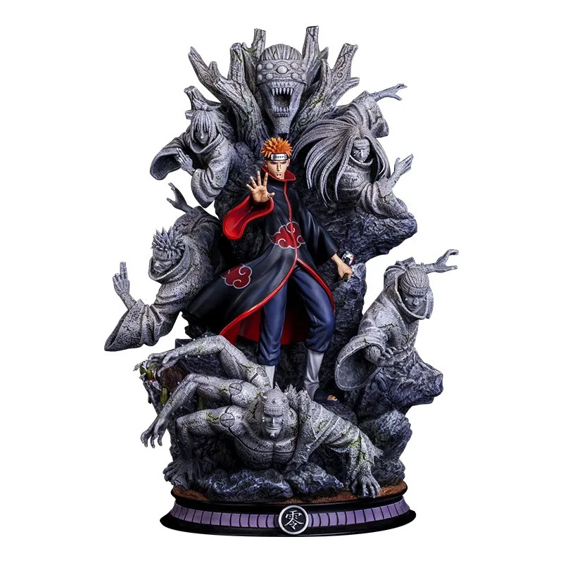 

41cm Naruto Shippuden Figurine Pain Anime Action Figure GK Pain Statue Akatsuki Figuras Model PVC Collectible Decoration Toys