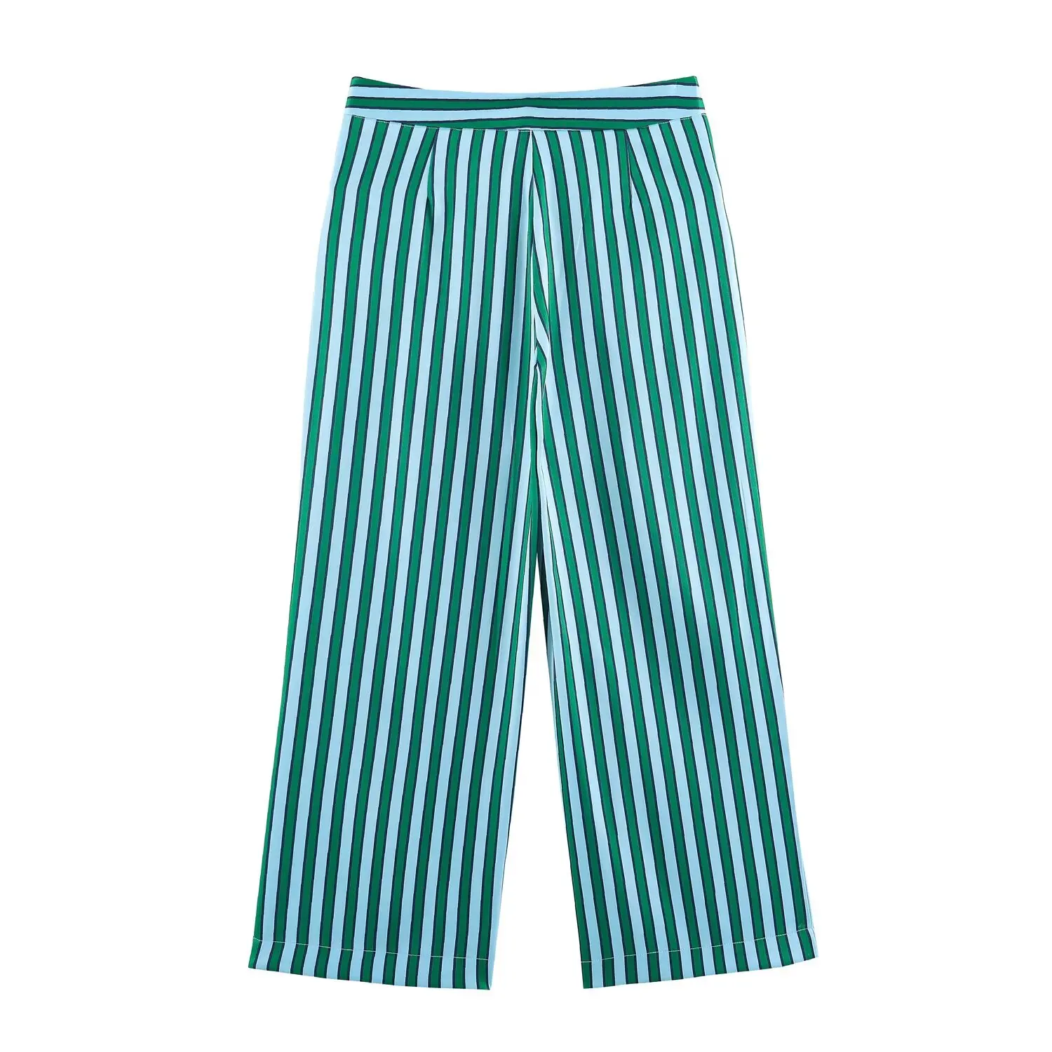 KONDALA Damen Schickes Gestreiftes Hosen-Set 2026 Sommer Trendiges High-Street-Urlaubsset Elegante Freizeit-Hemden mit Seilknöpfen, Lange Hosen – Detail 18