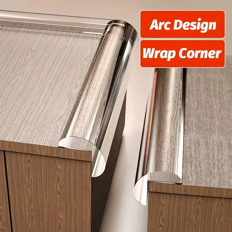 واقي ممتص الصدمات لسلامة الأطفال - واقي حافة شفاف ذاتي اللصق لطاولات وزوايا الأثاث، وأشرطة ناعمة مقاومة للأطفال