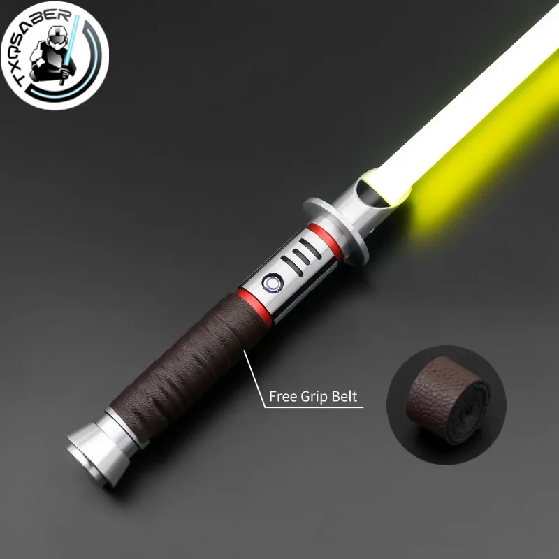 TXQSABER Heavy Dueling Lightsaber Neo Pixel 1 inch Blade Metal Hilt Bluetooth Gesture Blaster Smooth Laser Sword Kids Toys -ET2