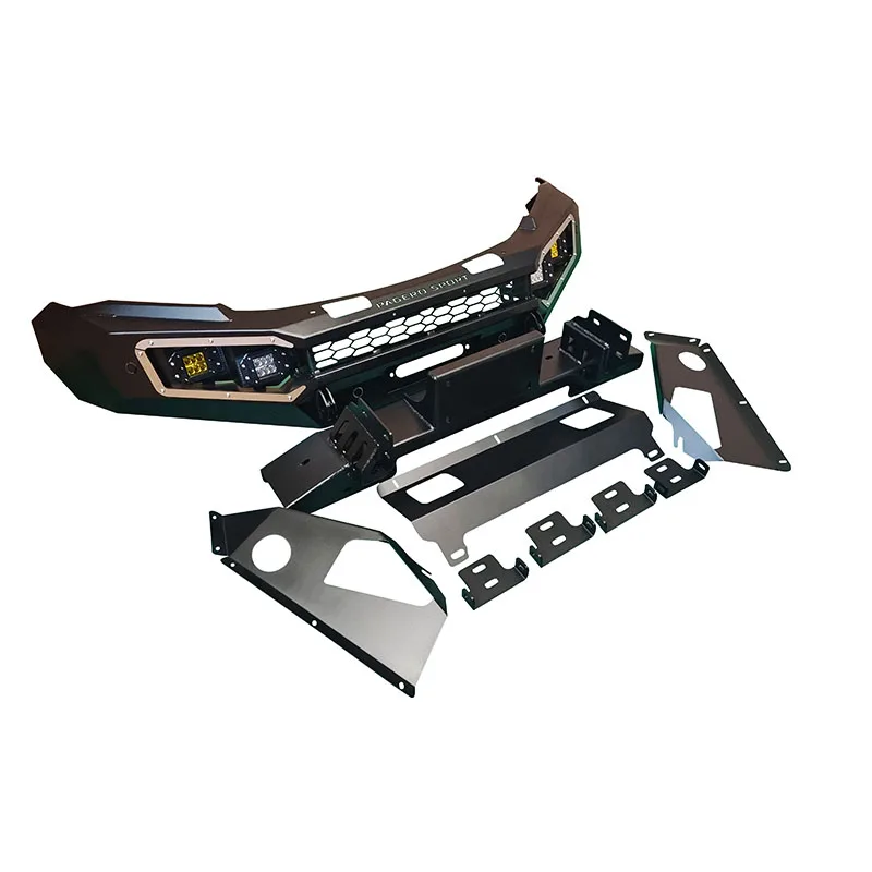 

2026 New Unity Car Bumper Protector For MITSUBISHI Pajero Sport 2020 Front Bumper With LED Lamp Car Bumpers Pajero