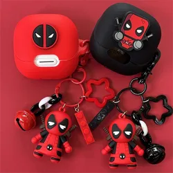 Marvel Deadpool Earphone Case Cover For Anker Soundcore liberty 4 NC Silicone Wireless Earbuds Protective Shell With Keychain