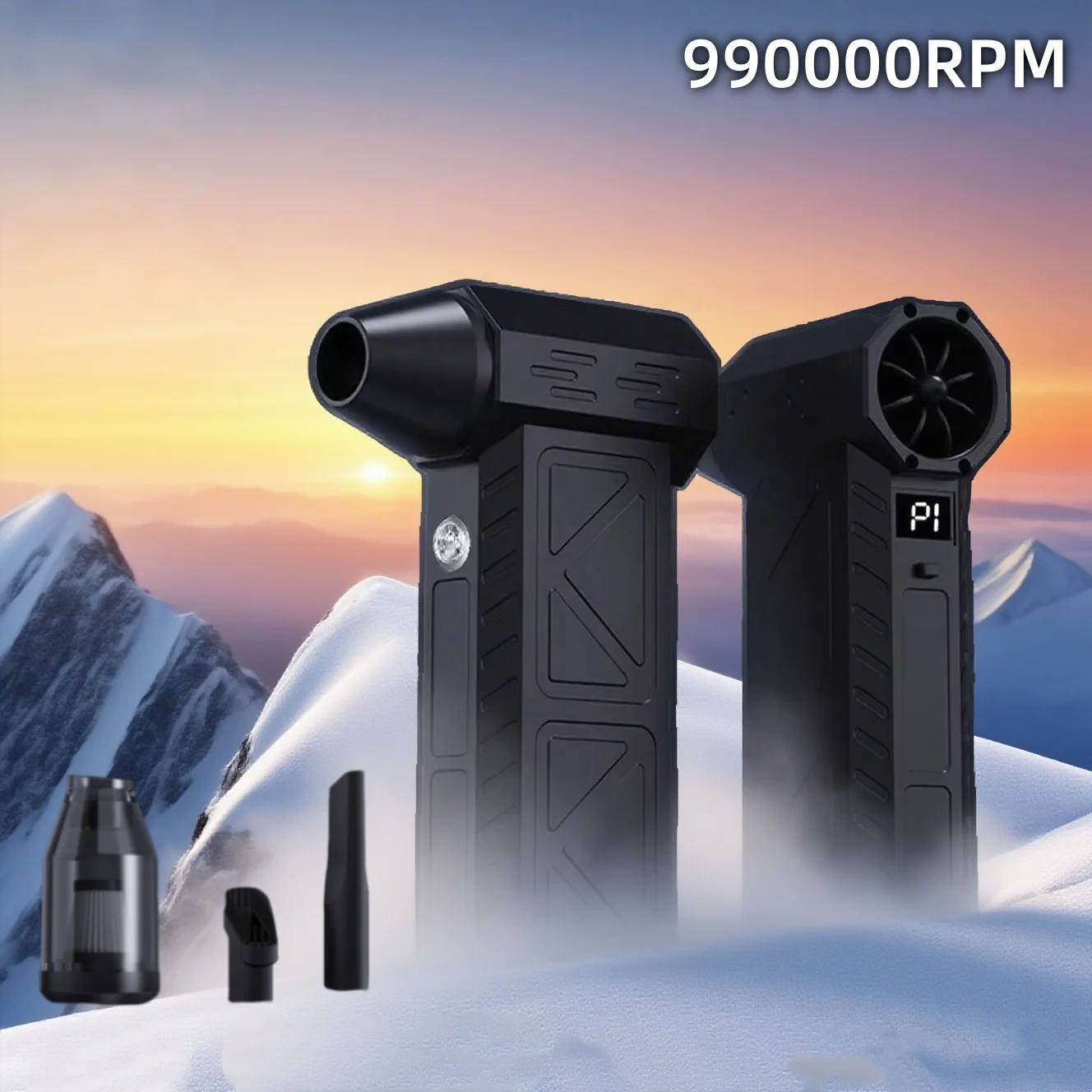 

Мощный воздуходувка 990000 об/мин, бесщеточный жестокий вентилятор, пылесос, сильный ветер, 60 м/с, турбоструйный вентилятор, зарядка типа C