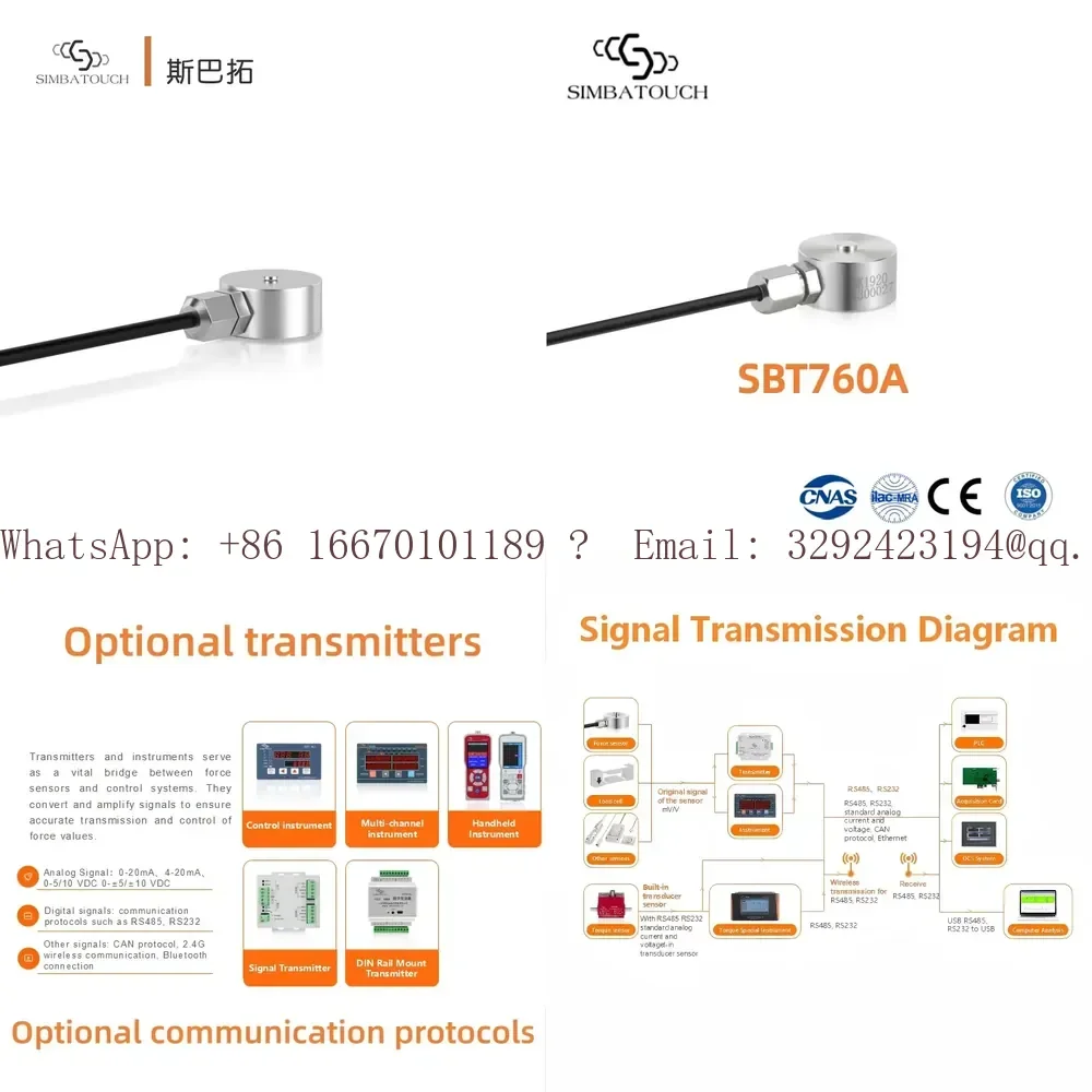 Aerospace Grade High Stability Stainless Steel Miniature Load Cell Force Sensor IP66 Protection Screw Hole Mounting Load Cell