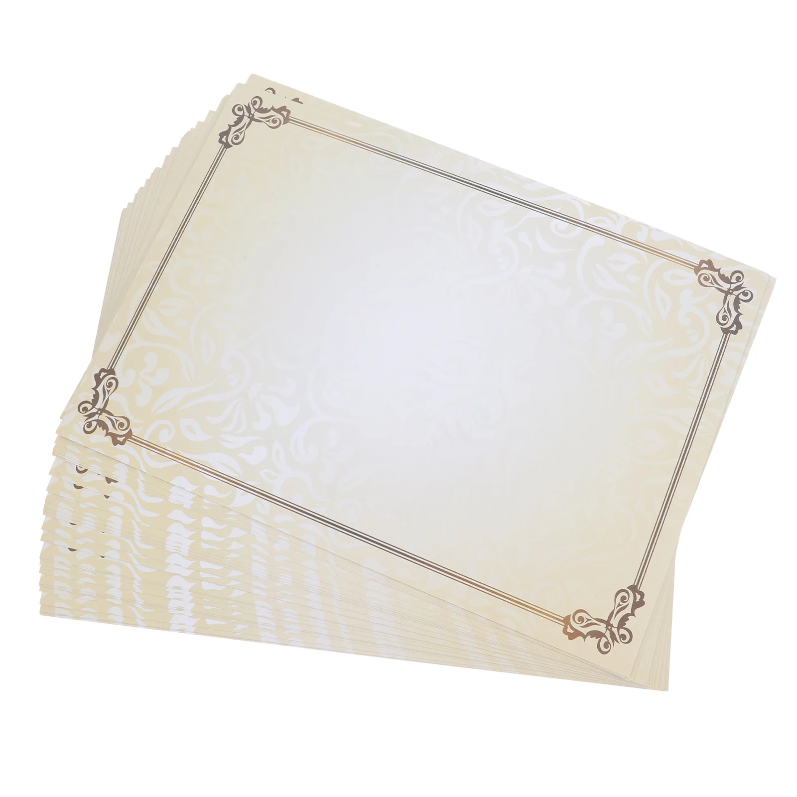 

50 шт. сертификатная бумага для печати, записываемые внутренние страницы для дипломов ограждений, деловые документы, винтажный стиль