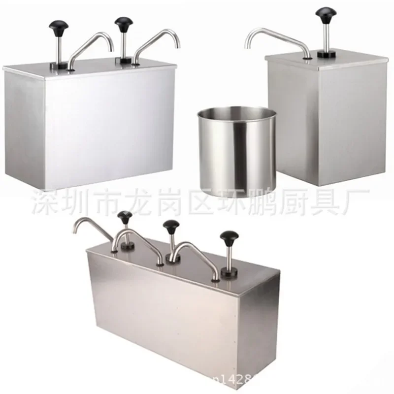 Stainless Steel Pump Single Double Three Head Sauce Pump Salad Press Pump Sauce Distributor Western Food Thickened