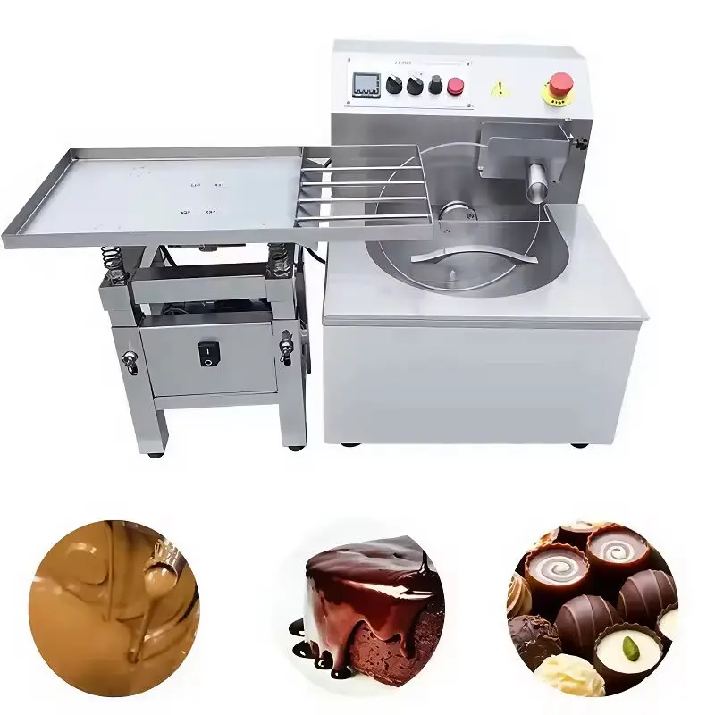 Automatic Small Table Top Chocolate Tempering Machine for Bakery Industrial Cooking Equipment Engine for Flour Mill Chocolate