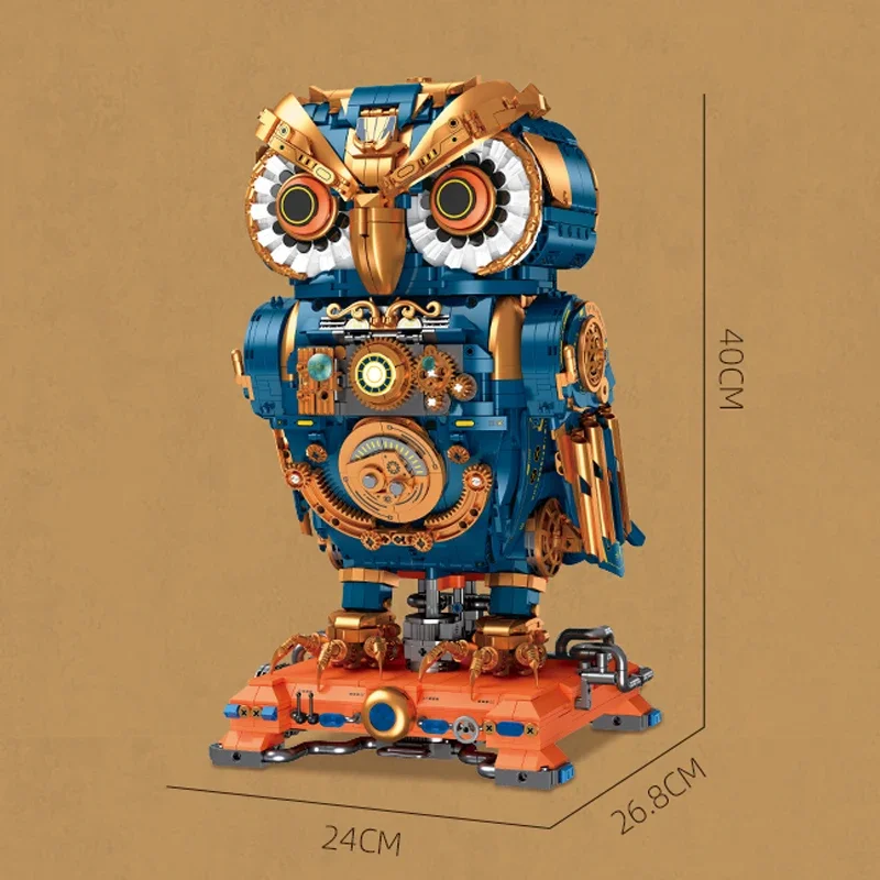 3210PCS Steampunk Uil Model Speelgoed Bouwstenen Creatieve Mechanische Uil Bakstenen Speelgoed Woondecoratie Ideale Cadeaus Voor Kinderen Volwassen