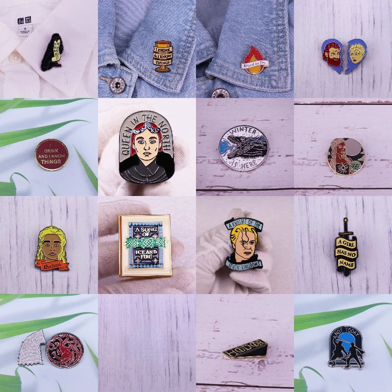 Pin Club |  Movie Metal Badge Thrones Animal Book Feminist Enamel High Quality Brooch Lapel Clothing Bag Decorate Gift Wholesale