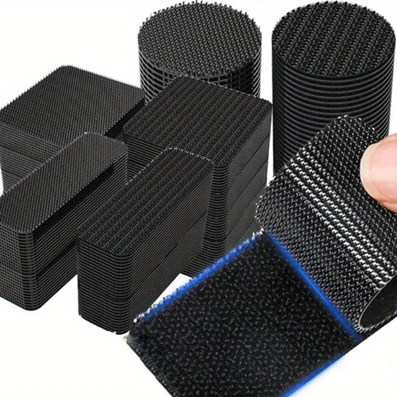 50 pcs,Nylon Double-Sided Tape – Hook-and-Loop, Enhanced Adhesion, Durable, for Sofa Pads, Car Anti-Slip Stickers