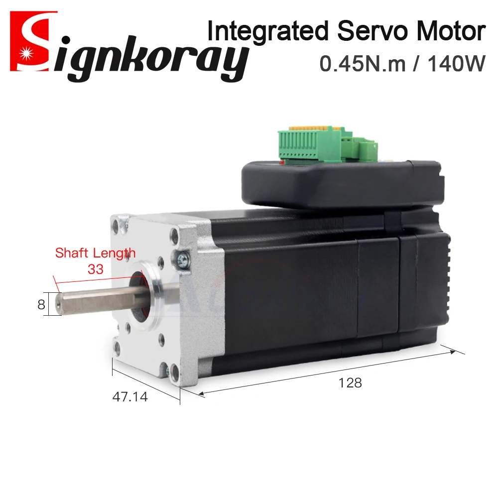 SignkoRay JMC Nema23 140W 0.45N.m 3000rpm Integrated Servo Motor Driver 36VDC 6A iHSV57-30-14-36 for CNC Engraving Machine