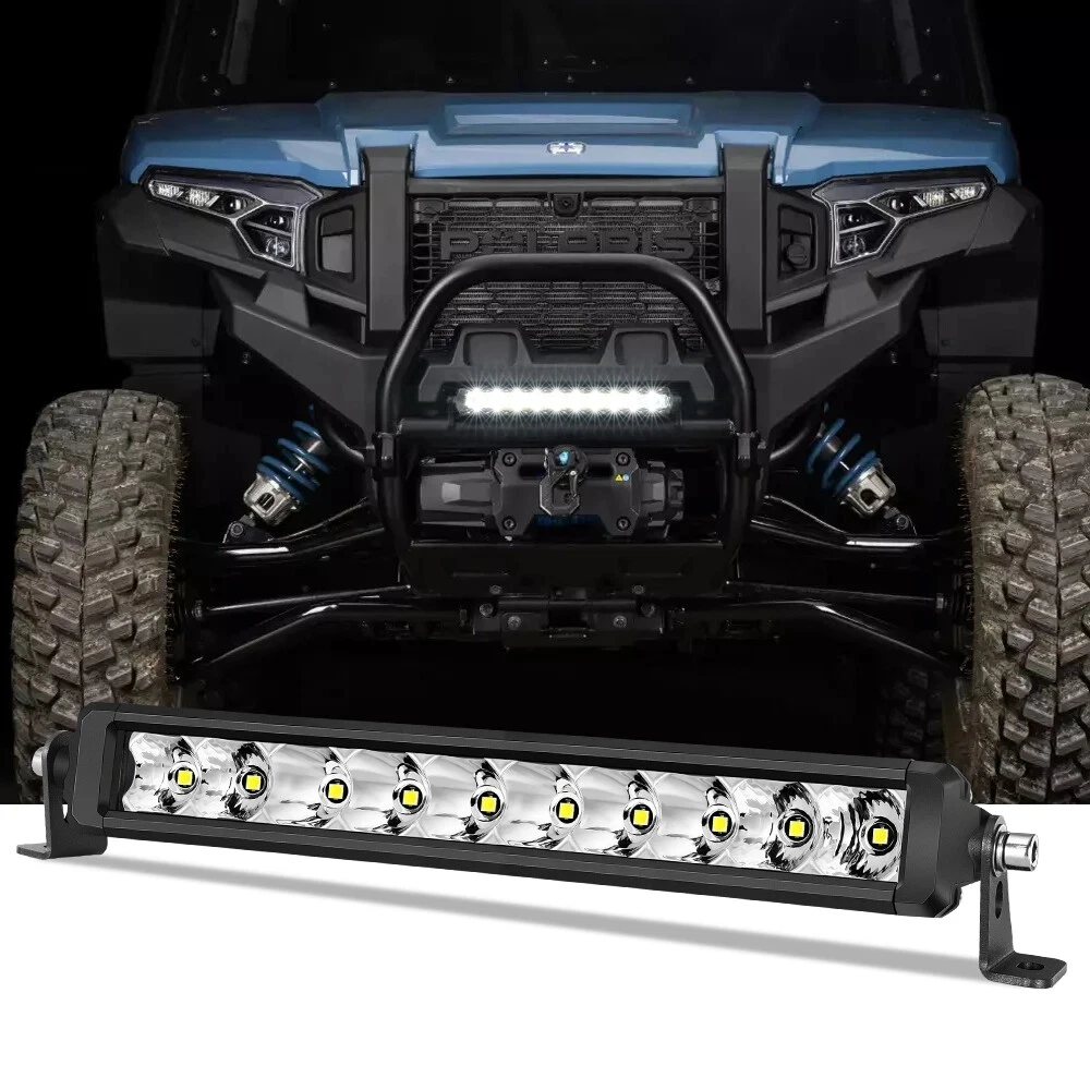 

For Polaris Xpedition 2025 12-inch Single Row Light Bar Slimline LED Light Bar Combo Driving Lamp Auxiliary Lights Bumper Grille