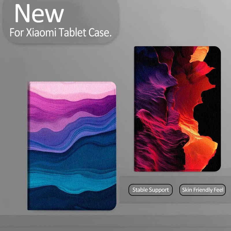 

Colorful Abstract Wave Pattern Tablet Case For Xiaomi Redmi Mini Pad SE K 2 4 5 6 7 8 2023 2025 11 8.8 11.2 10.1 Pro Gift