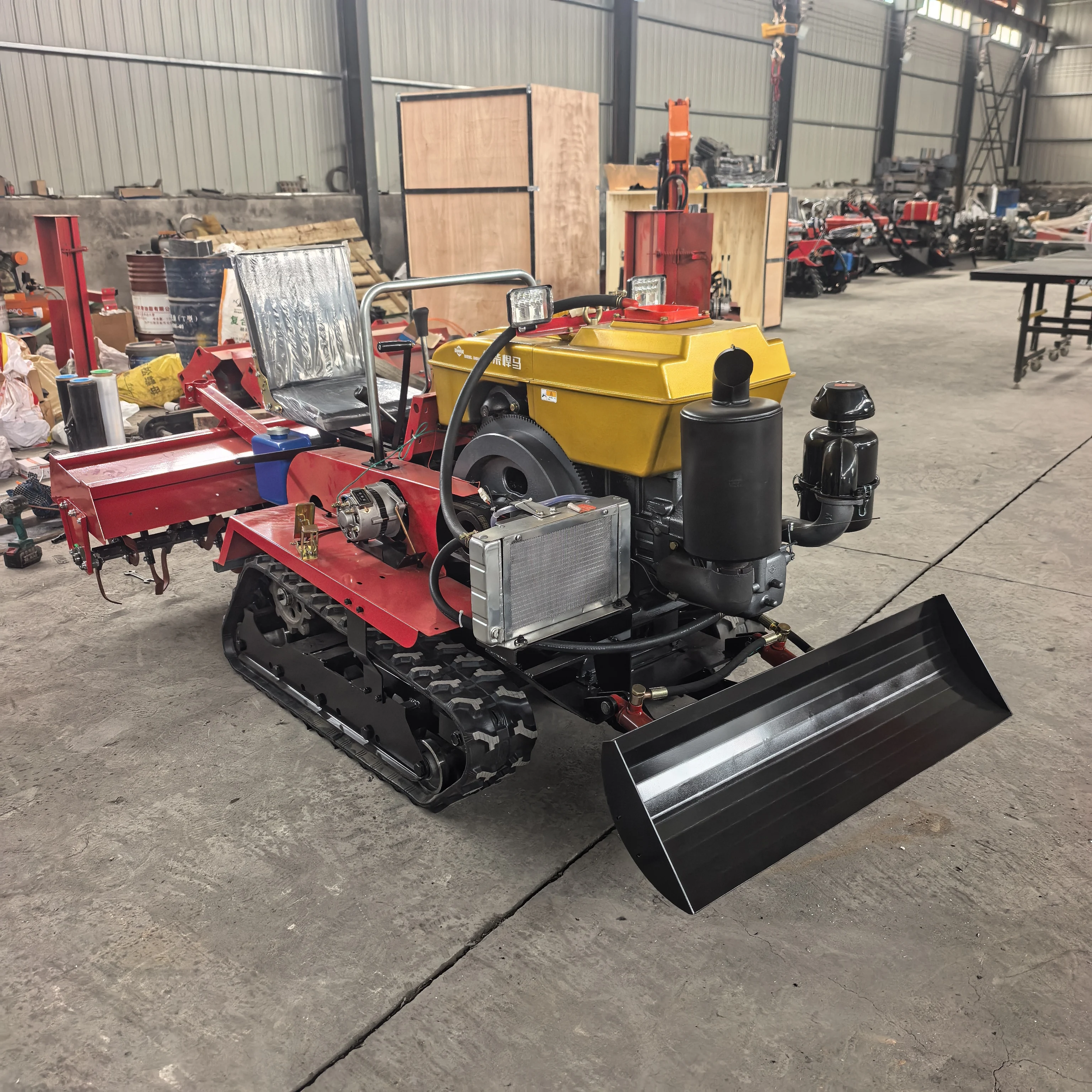 Cultivators Agricultural Rotary Tiller Remote-Controlled Crawler Trencher for Weeding Gardening and Cultivation Accessories