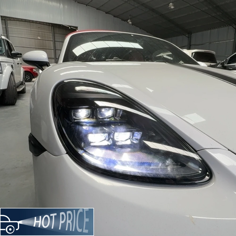 

Автомобильные фары для Porsche 718-982 2016-2023, обновленная сборка автомобильных фар, высокое качество, стиль 2024, передняя ближняя лампа, дальняя лампа