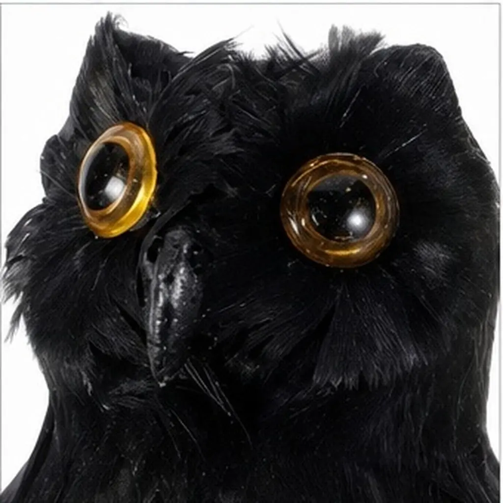 Realistic Plastic Owl Statue Weatherproof Outdoor Garden Decor Lifelike Owl Sculpture Patio Balcony Decoration