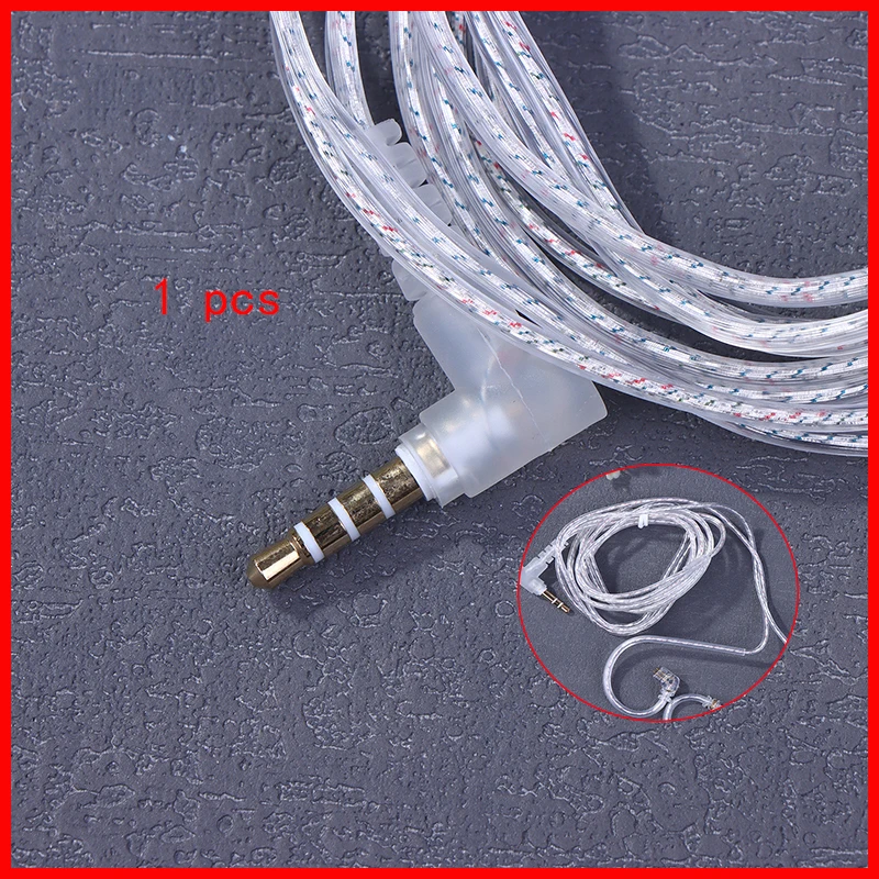 3.5MM 2ピン KZ インイヤーイヤホンケーブル、銀メッキアップグレードワイヤー（マイク付き）、交換用ヘッドホンケーブル