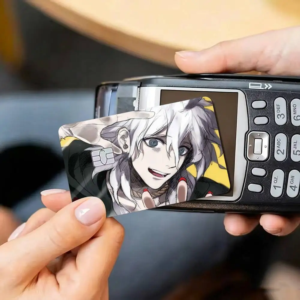 Nagito Komaeda Game Danganronpa  Credit Card HD Stickers Small Chip Waterproof Sticker Game Card Decal Gift